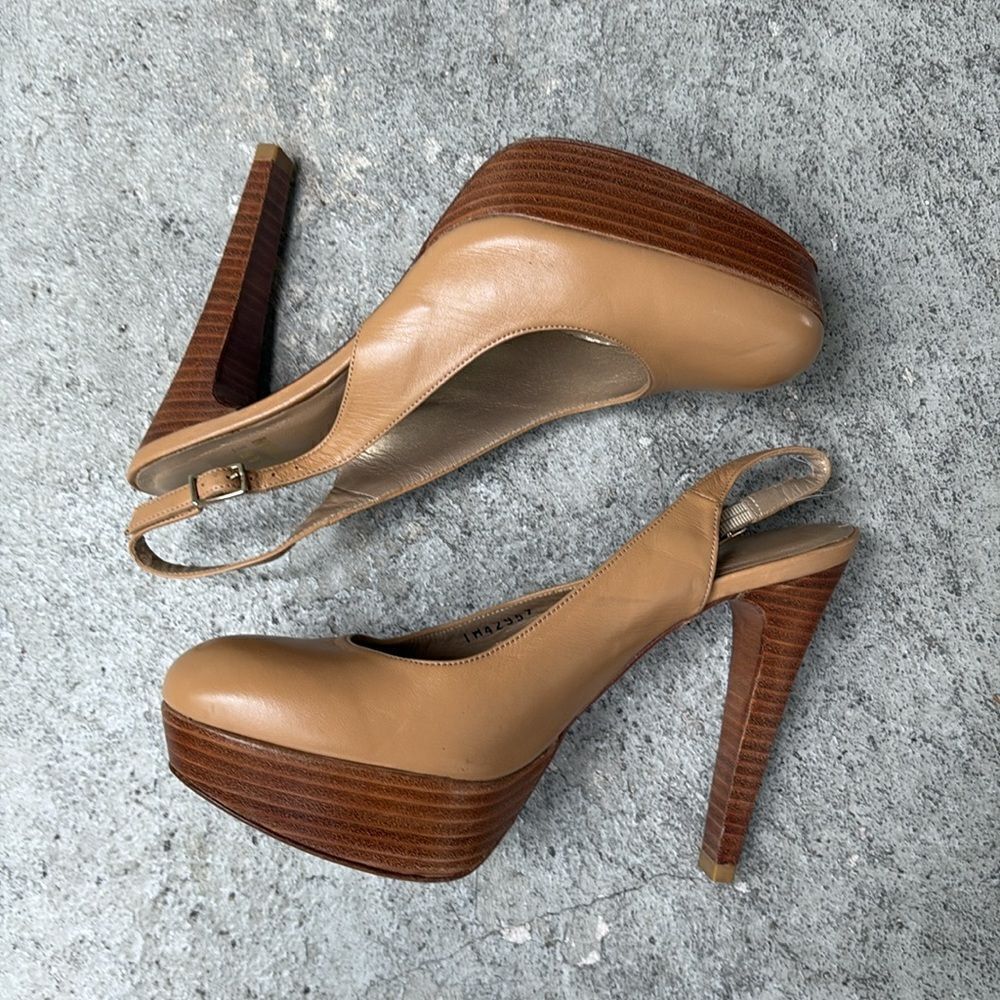 Stuart Weitzman platform sling backs - Picture 4 of 9